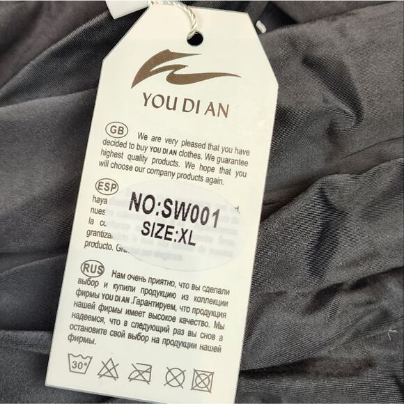 New Black One Piece Swimsuit Sexy Bathing Suit Peek A Boo Size XL - Picture 8 of 16